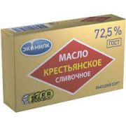 Масло слив 180г Крестьянское  72,5% 1/13 Экомилк