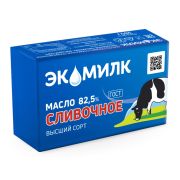Масло слив 380г Сливочное 82,5% 1/8 Экомилк