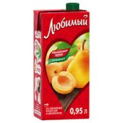 Сок Любимый 0,95л (абрикос+груша) 1/12