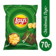 Чипсы Лейз 70г Зеленый лук 1/25