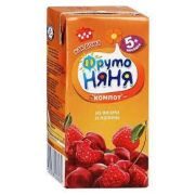 Компот ФН 0,2л вишнево-малиновый т/п 1/18
