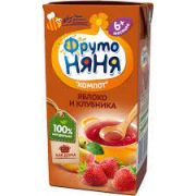 Компот ФН 0,2л яблочно-клубничный т/п 1/18
