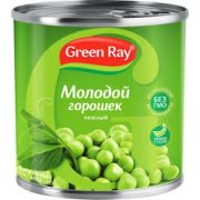 Горошек зелен 425мл ж/б Green Ray 1/12