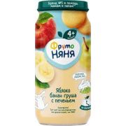 Пюре ФН 250г ябл+бан+груша с печеньем ст/б 1/12