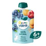 Пюре ФН Д/П 90г ябл+черн+печенье 1/12