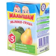 сок ФН Малыш 0,2л ябл+груша неосвет  д/ран дет пит т/п 1/18