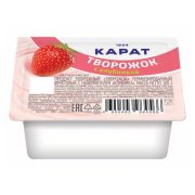 Творожок 100г Карат Фруктовый (клубника) 1/16