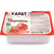 Творожок 230г Карат Фруктовый (клубника) 1/8