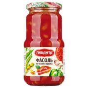 Фасоль Пиканта 470г ст/б печен в аджике 1/6